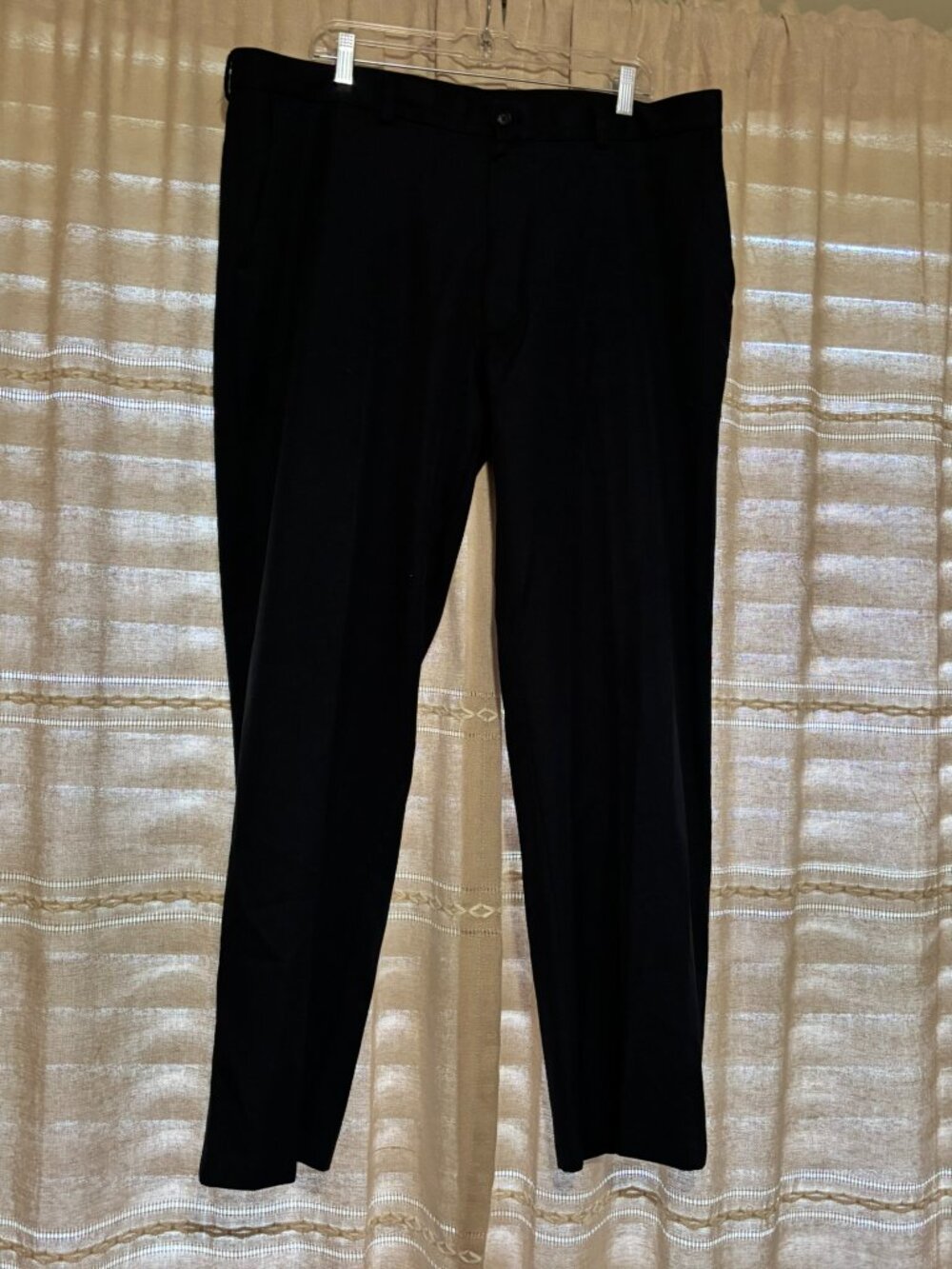 Haggar Classic Fit Black Flat Front Premium Dress Pants Slacks 40x32